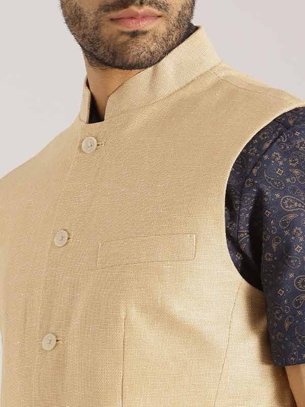 Indian Terrain Men's Khaki Waistcoat